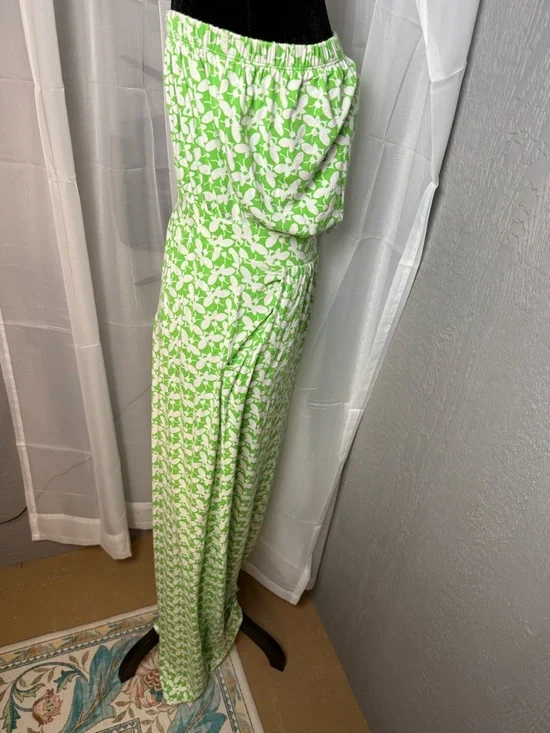 Lilly Pulitzer Buzz Worthy Green White Bee Strapless Pockets Sundress Medium - Picture 8 of 12